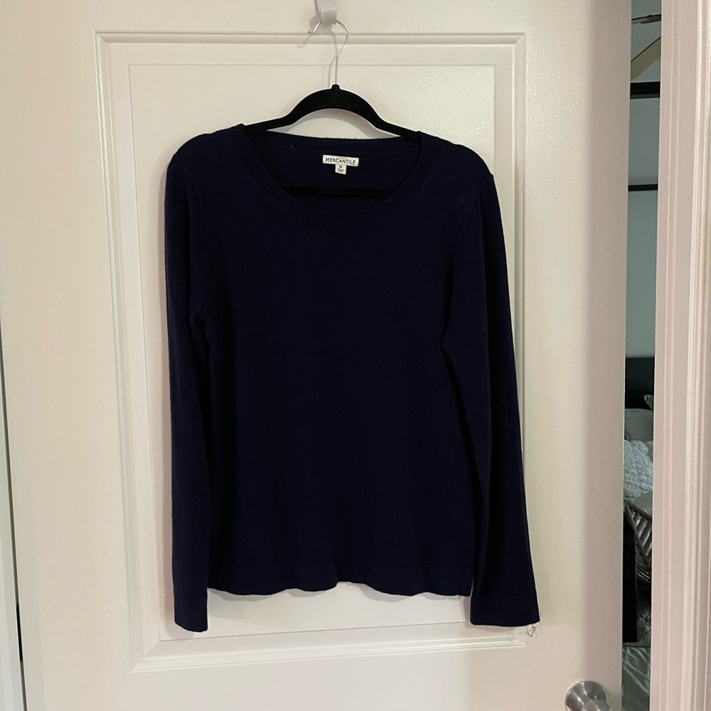 J. Crew Mercantile Navy Crewneck - Size M